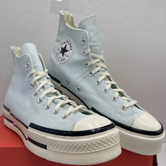 Converse Men’s A03537C CHUCK 70 PLUS HI
AQUA MIST/EGRET/WHITE
High-Top Sneakers - Picture 6 of 16